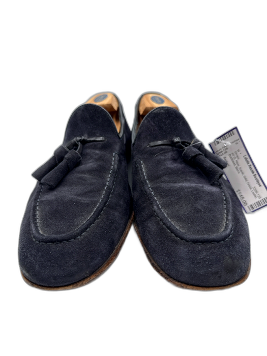 Santoni Shoe Size 10.5 AS IS Navy Suede Solid Dress Men's Shoes Navy / 10.5