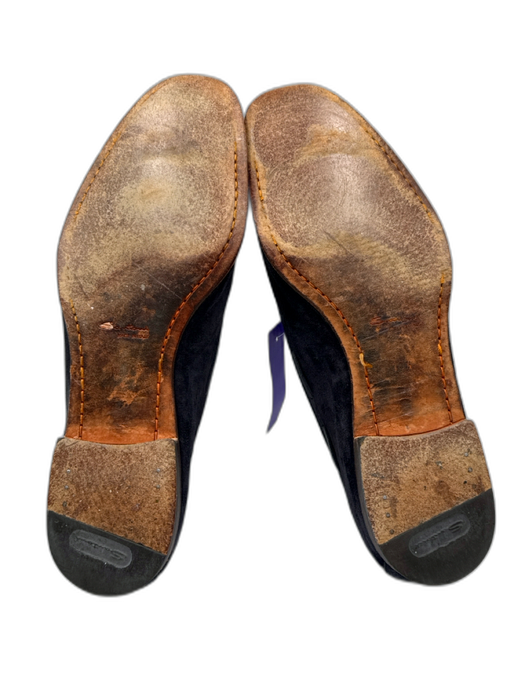 Santoni Shoe Size 10.5 AS IS Navy Suede Solid Dress Men's Shoes Navy / 10.5