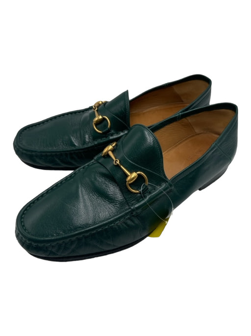 Gucci Shoe Size 12 AS IS Green Leather Solid Dress Men's Shoes 12