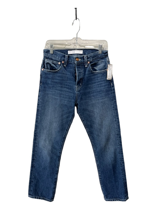 AYR Size 26 Medium dark wash Cotton Denim High Rise Whiskering Straight Jeans Medium dark wash / 26