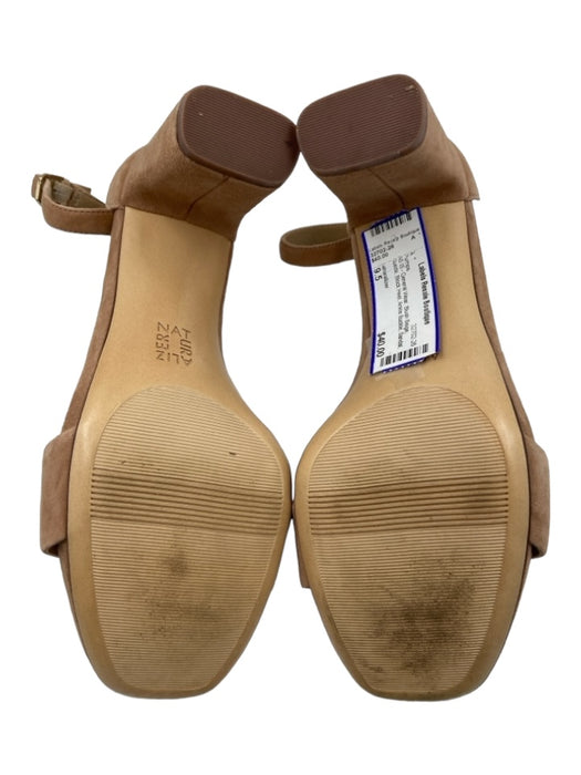 naturalizer Shoe Size 9.5 Blush Beige Suede Block Heel Ankle Buckle Sandal Pumps Blush Beige / 9.5