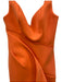 Acler Size 4 Orange Polyester Draped Asymmetric Midi Dress Orange / 4