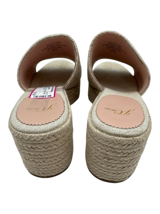 J. Crew Shoe Size 9 Sand Beige Textile Platform Espadrille Sandals Sand Beige / 9