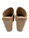 Antonio Melani Shoe Size 9 Tan Leather Wood Almond Toe Platform Clogs Tan / 9