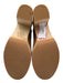 Antonio Melani Shoe Size 9 Tan Leather Wood Almond Toe Platform Clogs Tan / 9