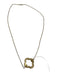 Gold Metal 14K Gold Plated Geometric Pendant Necklace Gold
