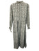 India Collection Emerson Fry Size Small Green & White Cotton Long Sleeve Dress Green & White / Small