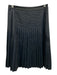 Rebecca Taylor Size 2 Navy Blue Faux Leather Side Zip Pleated Midi Skirt Navy Blue / 2