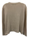 Jenni Kayne Size Small Beige Wool Blend Long Sleeve Ribbed Side Slit Sweater Beige / Small