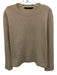 Jenni Kayne Size Small Beige Wool Blend Long Sleeve Ribbed Side Slit Sweater Beige / Small