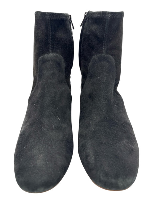 Loeffler Randall Shoe Size 9.5 Black Leather Suede Round Toe Sock Boot Boots Black / 9.5