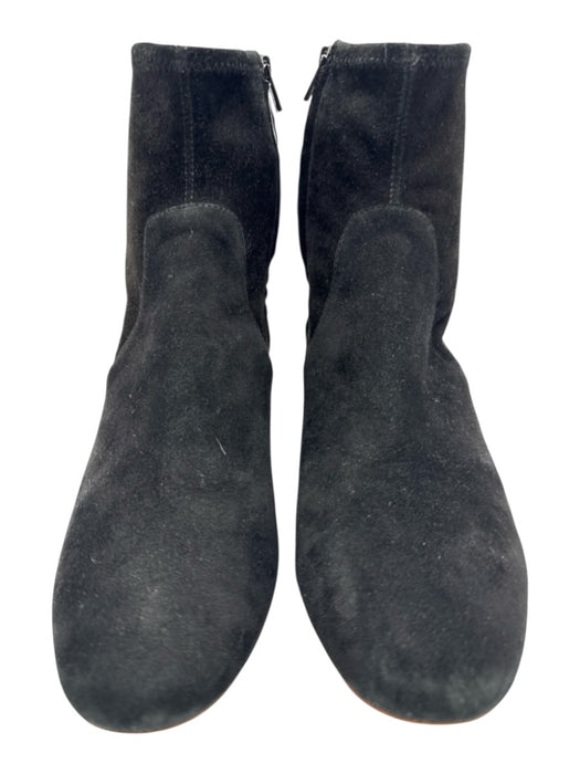 Loeffler Randall Shoe Size 9.5 Black Leather Suede Round Toe Sock Boot Boots Black / 9.5