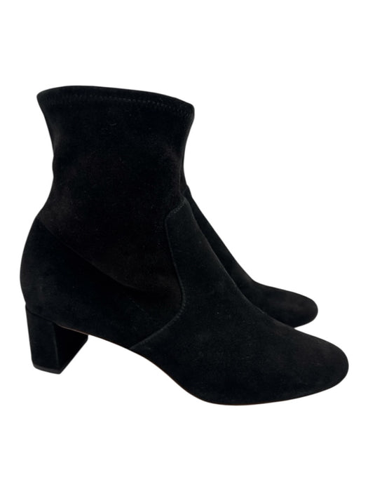 Loeffler Randall Shoe Size 9.5 Black Leather Suede Round Toe Sock Boot Boots Black / 9.5