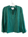Pomander Place Size L Forest Green Rayon Blend V Neck Long Wide Sleeve Top Forest Green / L