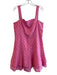 Draper James Size 14 Pink Cotton Square Neck Back Zip Sleeveless Dress Pink / 14