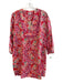 Boden Size 14 Red & Multi Linen V Neck 3/4 Sleeve Above knee Paisley Dress Red & Multi / 14