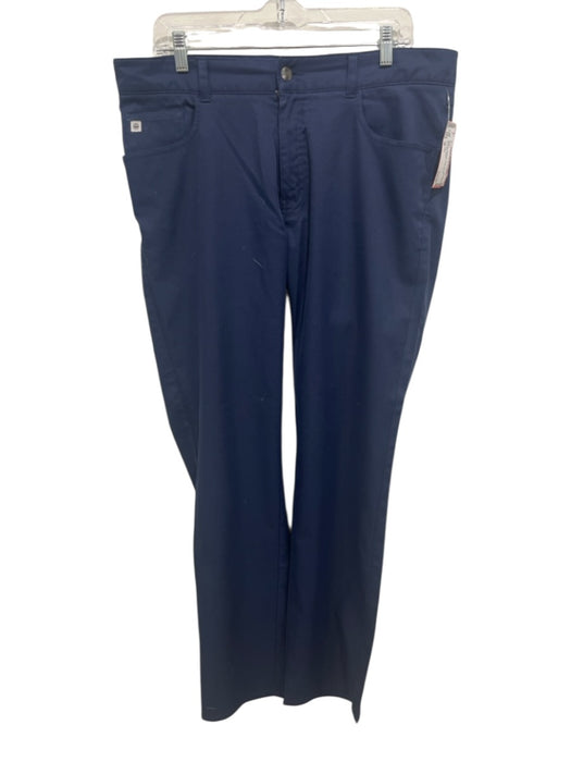 Peter Millar Size 36 Blue Polyester Solid Zip Fly Men's Pants Blue / 36