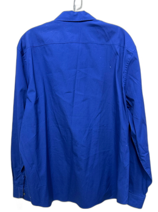 Burberry Size XL Blue Cotton Solid Button Down Men's Long Sleeve Shirt Blue / XL