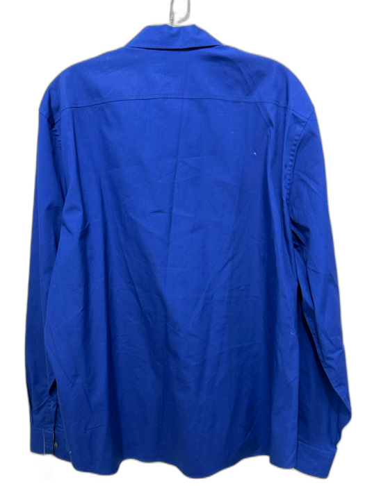 Burberry Size XL Blue Cotton Solid Button Down Men's Long Sleeve Shirt Blue / XL