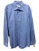 Nikky Size 17.5 Blue & White Cotton Plaid Button Down Men's Long Sleeve Shirt Blue & White / 17.5