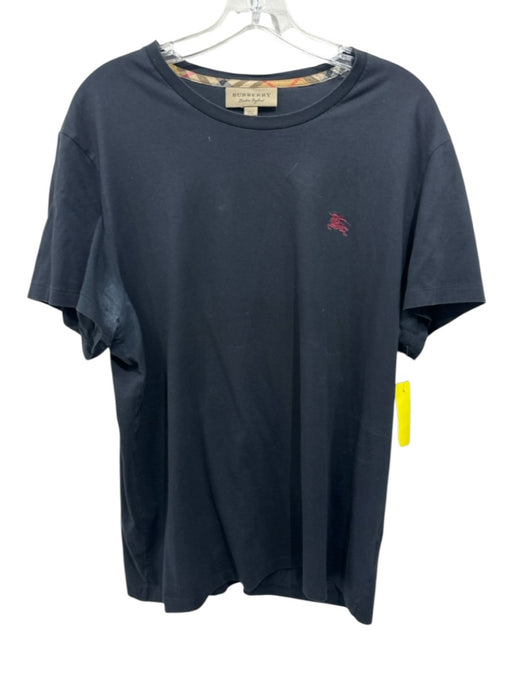 Burberry Size XL Black Cotton Solid Men's Short Sleeve Shirt Black / XL