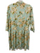Tuckernuck Size M Seafoam Green & Orange Cotton & Spandex 1/2 Sleeve Dress Seafoam Green & Orange / M