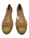 FS/NY Shoe Size 9 Mustard Yellow Leather Mesh Panel Bow Detail Ballet Flats Mustard Yellow / 9
