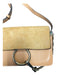 Chloe Peach Leather & Suede Gold hardware Crossbody Circle Clasp Bag Peach