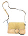 Chloe Peach Leather & Suede Gold hardware Crossbody Circle Clasp Bag Peach