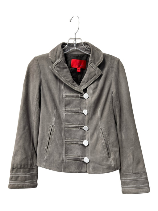 Z Spoke Zac Posen Size 0 Slate Gray Suede Lapel Single Breasted Jacket Slate Gray / 0