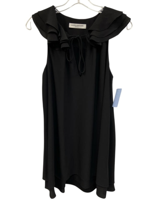 Amanda Uprichard Size Small Black Sleeveless Ruffles Dress Black / Small