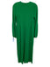 Pomander Place Size Small Green Rayon Blend Knit Long Puff Sleeve Maxi Dress Green / Small