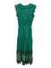 Bell by Alicia Bell Size Medium Teal Print Cotton Blend Abstract Maxi Dress Teal Print / Medium
