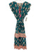 Bell by Alicia Bell Size Medium Teal, White, Pink Silk Blend Floral Midi Dress Teal, White, Pink / Medium