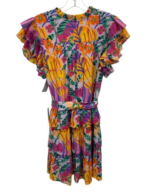 Briton Court Size Medium Pink, Blue, Multi Viscose Blend Floral Dress Pink, Blue, Multi / Medium