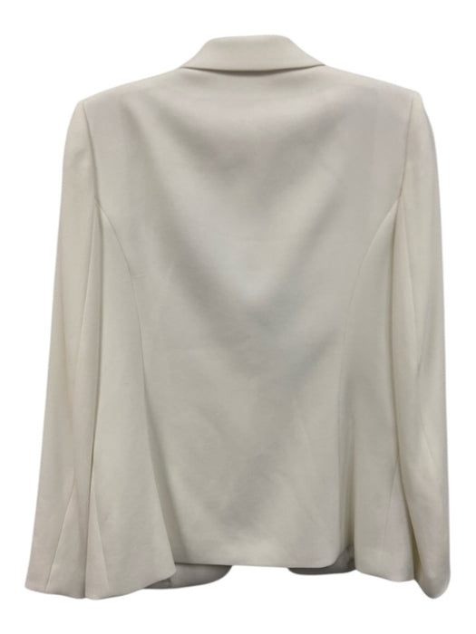 Elie Tahari Size 4 Ivory Triacetate Blend Hook Closure Blazer Jacket Ivory / 4