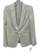 Elie Tahari Size 4 Ivory Triacetate Blend Hook Closure Blazer Jacket Ivory / 4