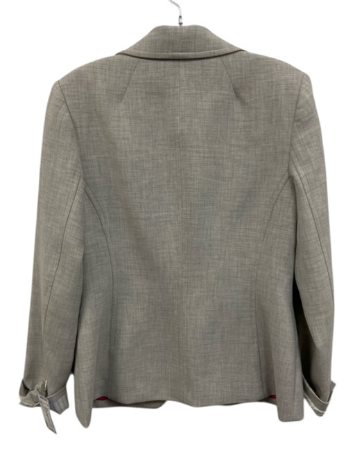Trina Turk Size 6 Light Gray Polyester Blend 1 Button Blazer Jacket Light Gray / 6