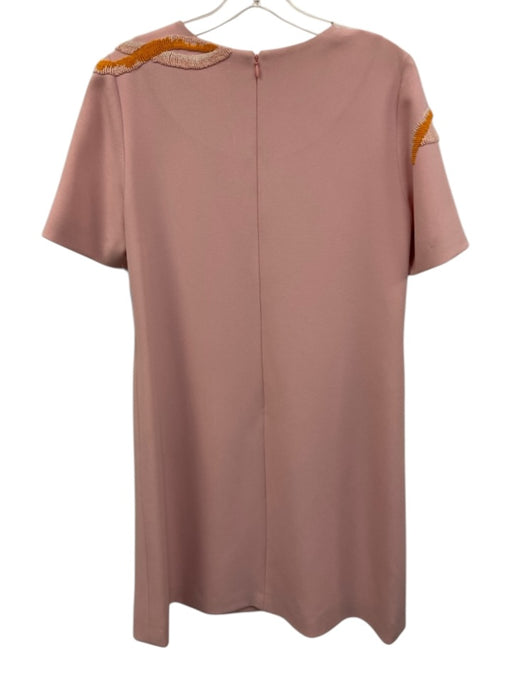 Cong Tri Size 8 Light Pink No Fabric Tag Beaded Detail Short Sleeve Dress Light Pink / 8