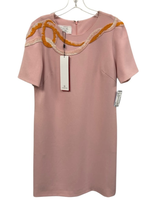Cong Tri Size 8 Light Pink No Fabric Tag Beaded Detail Short Sleeve Dress Light Pink / 8