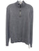 Theory Size M Gray Cashmere Mock Neck 1/4 Zip Ribbed Trim Sweater Gray / M