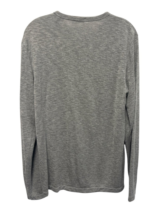 Theory Size M Gray Modal Blend Heathered 1/4 Snap Henley Top Gray / M