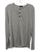 Theory Size M Gray Modal Blend Heathered 1/4 Snap Henley Top Gray / M