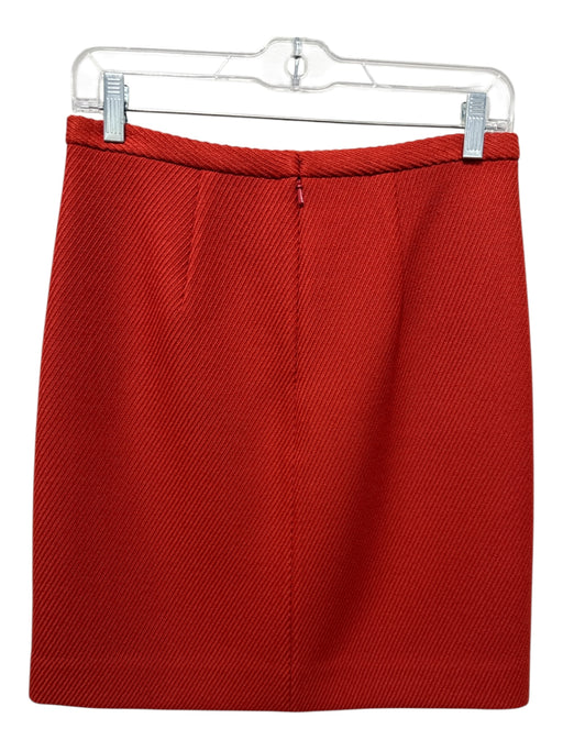Theory Size 2 Rust Orange wool & acrylic blend Diagonal Rib A Line Skirt Rust Orange / 2