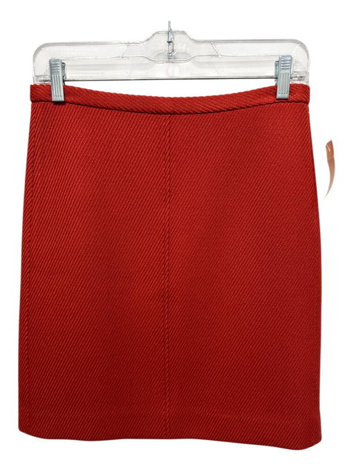 Theory Size 2 Rust Orange wool & acrylic blend Diagonal Rib A Line Skirt Rust Orange / 2