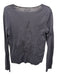 Zadig & Voltaire Size S Gray Cotton Long Sleeve V Neck Lace Back Top Gray / S