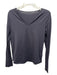 Zadig & Voltaire Size S Gray Cotton Long Sleeve V Neck Lace Back Top Gray / S