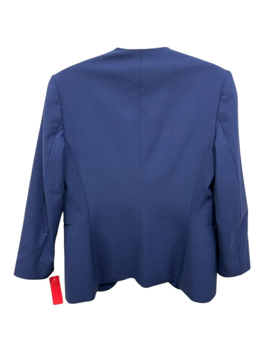 Theory Size 4 dark blue Wool Open Front Pockets 3/4 Sleeve Jacket dark blue / 4