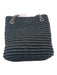 Kurt Geiger Black & Gunmetal Paper Leather trim Bird Woven Hand Bag Black & Gunmetal / S