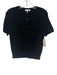 Rag & Bone Size S Black Acrylic & Wool Short Sleeve Rib Knit Buttons Cardigan Black / S